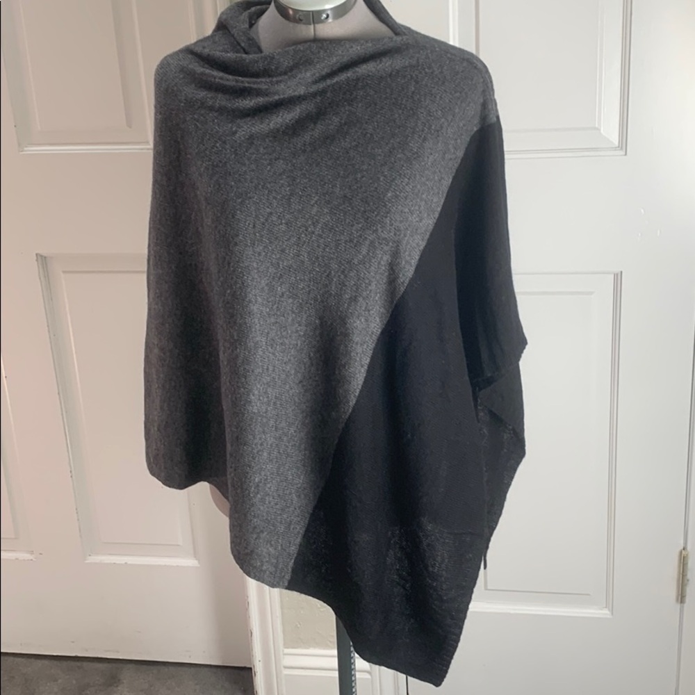 Celeste wool cashmere blend wrap poncho-One Size